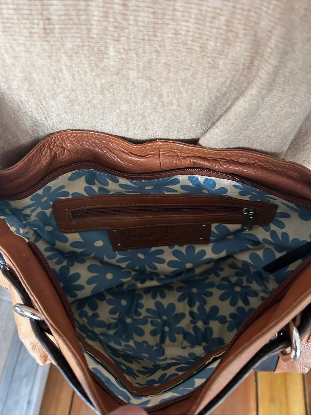 Nino Bossi Genuine Leather Hobo Shoulder Bag – New With Tags